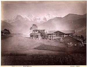 13929 Beatenberg Switzerland Hotel Alps Original albumen photo 1890c G. Sommer