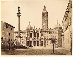 Excellent Rome Cathedral of St Maria Maggiore Large vintage albumen photo 1870c