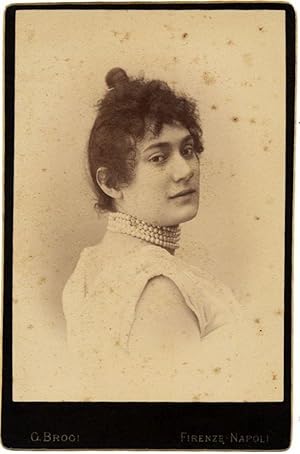 Cabinet Opera singer or musician Annita Savio Albumen photo 1880c Brogi Firenze