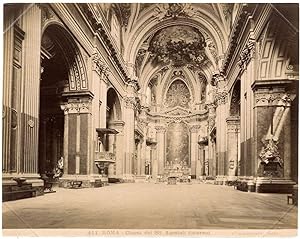Rome F.lli D'Alessandri N. 411 Chiesa dei SS. Apostoli Large albumen photo 1870c