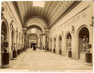 Rome F.lli D'Alessandri N. 256 Vatican Museums Large albumen photo 1870c
