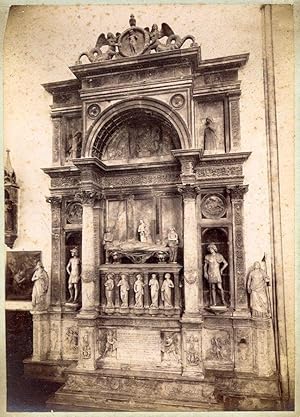 Photograph Venice Basilica Santi Giovanni e Paolo Extralarge 37x26,5 cm albumen photo 1870c