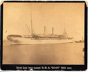 Merchant Navy Union Line TwinScrew RMS Scot 7815 tons Cunard Vintage photo 1910c