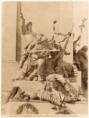 Roma Statue of Garibaldi The Siege of Rome (detail) Albumen photo 1890c Alinari