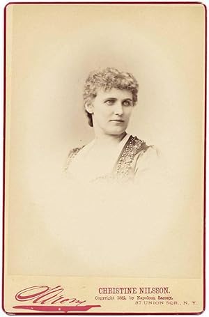 Cabinet Opera singer Soprano Christine Nilsson Albumen photo 1880c Sarony S162