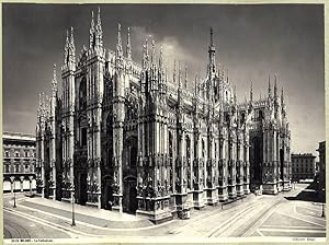 Photograph Milan Cathedral Gigantic vintage blueprint photo 27,5x37cm 1890c Brogi XXL