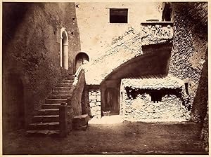 Rare Photograph Taormina Sicily Corvaja House Crupi Friend Von Gloeden attributed 1890 XL90