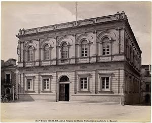 Siracusa Sicily Palazzo del Museo Large vintage albumen photo 1890c Brogi L242