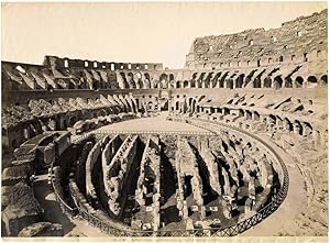 Photograph Rome Colosseum Interior Vintage oversized albumen photo 28x38 cm 1870c XL130