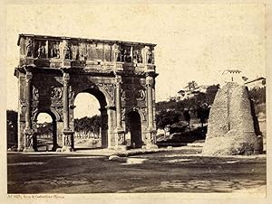 Photograph Rome #1029 Arco di Costantino Roma Large vintage albumen photo Sommer 1860 XL142