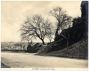 Excellent Rome Panorama from Quercia del Tasso Large vintage silver photo 1900c