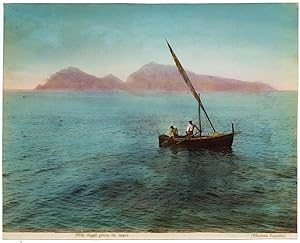 Photograph Esposito Unforgettable view of Capri from the sea Original photo 1890c L297