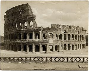 Rome #3635 Colosseum Large vintage silver photo Roma Giacomo Brogi 1900c L286