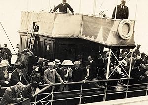 HMS DUCHESS OF FIFE Paddle Steamer Portsmouth Gelatin silver photo 1900c L348