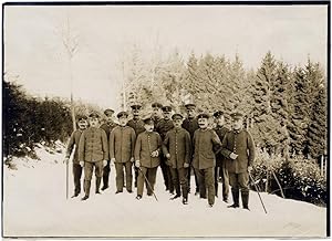 World war 1 Western front German officers and soldiers in the snow in. 1917 L27