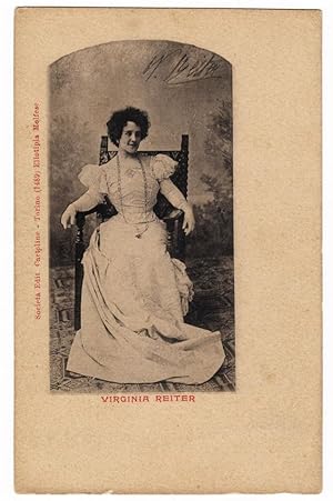 Letterpress post card portrait of the famous actress Virginia Reiter 1900c S755
