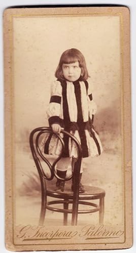 Seller image for Small cabinet Palermo portrait little girl Photo Incorpora 1890c S728 for sale by Libreria Lanterna Magica