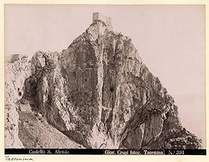 Giovanni Crupi S. Alessio Castle Taormina Sicily Large vintage photo 1890c XL100