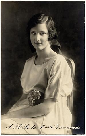 Italy Royal Princess Giovanna Savoia 1930c Photographic P.C. silver print S500