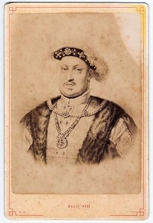 Portrait of Henri VIII from painting Original albumen photo 1890c S770