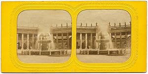 Rome St. Peters square Photographer n.i. Roma Stereocard Tissue view 1865c S788