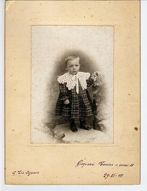 A little boy portrait dedicating to his uncle 1909c Schemboche L474