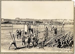 Two World war 1 France Belgium ? West front German camp Soldiers 1914c L186