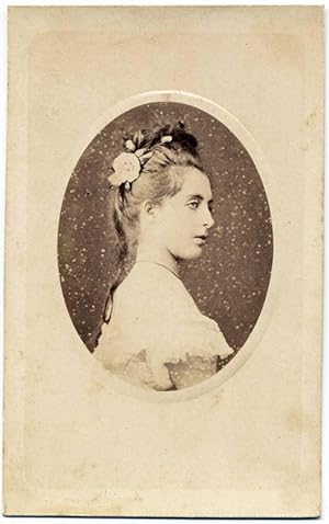 Carte de visite Theater Actress or Opera singer not identified 1880c Lo Forte Palermo S239