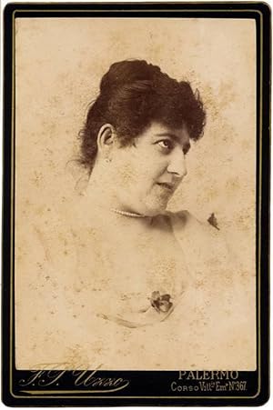 Cabinet Theater Actress or Opera singer not identified 1890c Uzzo Palermo S247
