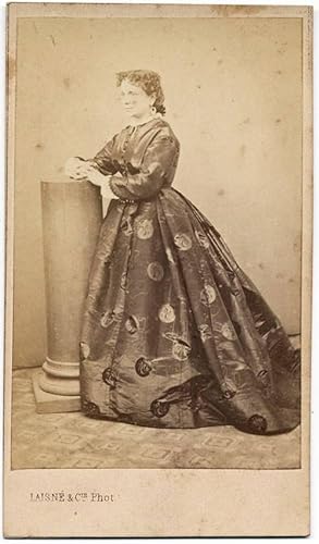 Carte de visite Theater Actress or Opera singer not identified 1860c Laisné Palermo S240