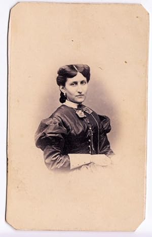 Novara Portrait of a mature and serius woman Carte de visite 1860 F. Tarentola and C. Vi80