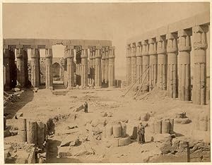 Photograph Antonio Beato Luxor temple Egypt Large original albumen photo 1870c XL222