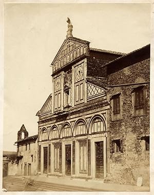 Photograph Florence San Miniato al Monte Original vintage albumen photo 1860c Firenze XL241