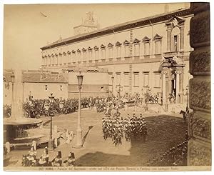 Rome Palazzo del Quirinale Corazzieri Large original albumen ph. Roma 1871 L585