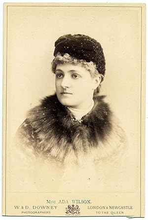 Cabinet Portrait of Ada Wilson Actress   Singer   Downey London 1890c S982