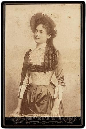 Cabinet Theatre Opera singer not identified Albumen photo 1890c S168