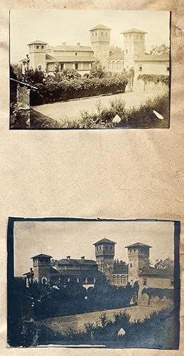 Montanaro Turin The castle Canavese Sheet with two very small photos 1905 XL255