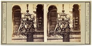 Van Lint Pisa Rare Stereo card Original albumen photo 1868c S1056