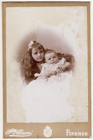 Cabinet Florence Portrait of a lovely children Photo F.lli Alinari 1890c S649