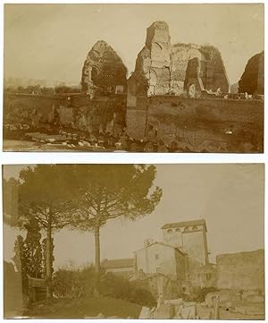 Lot four small original photos Rome Roman Campagna Location not identified 1900c