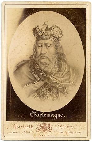 Charlemagne Vintage albumen photo Cabinet Charles Jacotin 1890c S625