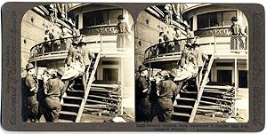 World war 1 1915-18 Wounded being trasferred Hospital Red Cross Stereoview S541