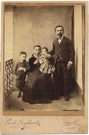 Cabinet Trieste An Italian family Lovely children 1882