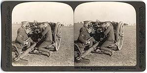 World war 1 1915-18 Canadian soldiers Gun Underwood Stereoview S540