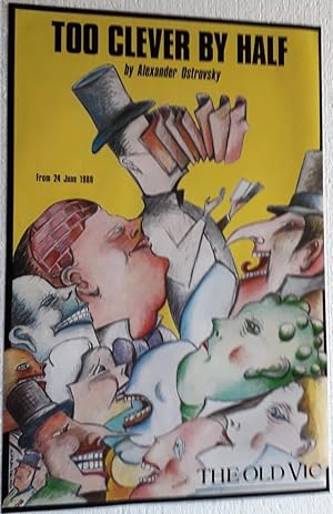 Seller image for Original Vintage Theatre Poster From The Old Vic Theatre, Waterloo Road, London Advertising | Too Clever By Half for sale by Little Stour Books PBFA Member