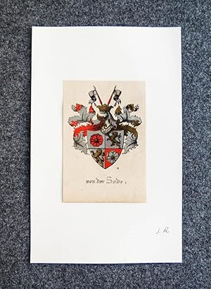 Bild des Verkufers fr Lithographie-Wappen mit Gold- und Silberdruck. Von der Sode. zum Verkauf von Antiquariat Thomas Rezek