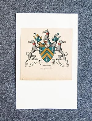 Bild des Verkufers fr Lithographie-Wappen mit Gold- und Silberdruck. Von Malortie. zum Verkauf von Antiquariat Thomas Rezek