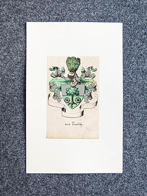 Bild des Verkufers fr Lithographie-Wappen mit Gold- und Silberdruck. Von Leutsch. zum Verkauf von Antiquariat Thomas Rezek