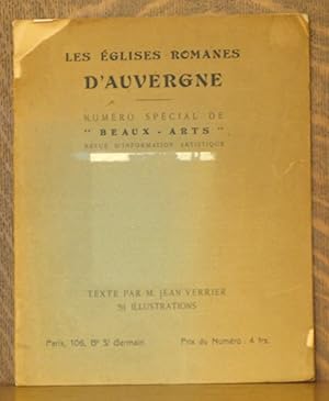 Immagine del venditore per LES EGLISES ROMANES D'AUVERGNE - NUMERO SPECIAL DE BEAUX-ARTS, REVUE D'INFORMATION ARTISTIQUE NO. 15 AOUT 1924 venduto da Andre Strong Bookseller