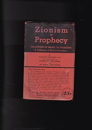 Bild des Verkufers fr ZIONISM in PROPHECY. The return of Israel to Palestine. A Fulfilment of Biblical Promises zum Verkauf von Meir Turner